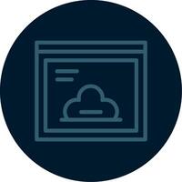 Cloud Line Multi color Icon vector