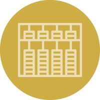 Abacus Line Multi color Icon vector