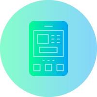 ATM Gradient Circle Icon vector