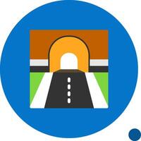 Tunnel Flat Shadow Icon vector