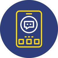 Help Dual Line Circle Icon vector