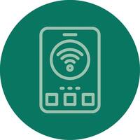 Wi-Fi Line Multi color Icon vector