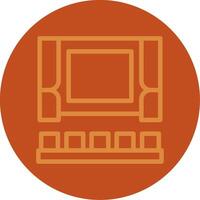 Cinema Line Multi color Icon vector