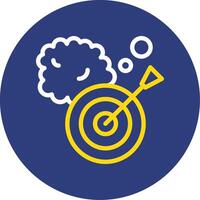 Dream Dart Dual Line Circle Icon vector