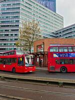 Most Beautiful Low Angle View of Central West Croydon London City of England UK During Cloudy and Rainy Day. November 20th, 2023 photo