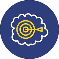 Dream Dart Dual Line Circle Icon vector