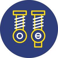 Machine Parts Dual Line Circle Icon vector