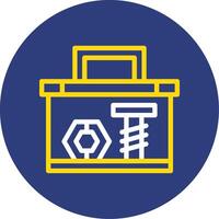 Toolbox Dual Line Circle Icon vector