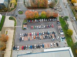 Aerial View of Residential District and Real Estate Homes at Hemel Hempstead City of England UK. November 5th, 2023 photo