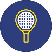 Tennis Racket Dual Line Circle Icon vector