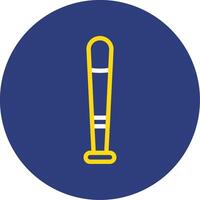 Baseball Bat Dual Line Circle Icon vector
