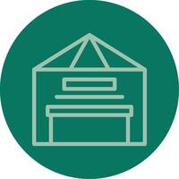 Warehouse Line Multi color Icon vector