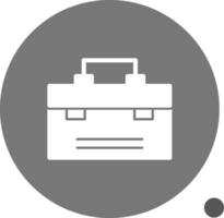 Briefcase Glyph Shadow Icon vector