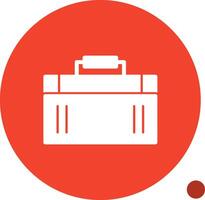 Suitcase Glyph Shadow Icon vector