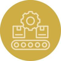 Conveyor System Line Multi color Icon vector