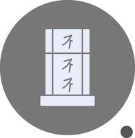 Ancestor Tablet Glyph Shadow Icon vector