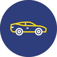 Car Dual Line Circle Icon vector