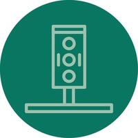 Traffic Light Line Multi color Icon vector