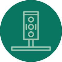 Traffic Light Line Multi color Icon vector