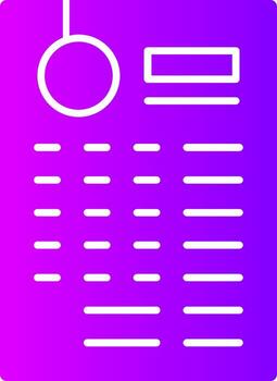 Resume Solid Multi Gradient Icon vector