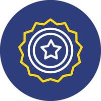 Sheriff Badge Dual Line Circle Icon vector