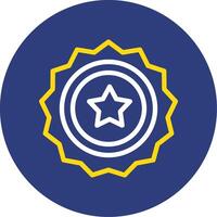 Sheriff Badge Dual Line Circle Icon vector