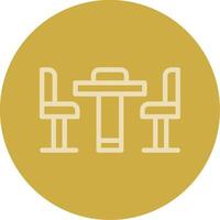 Conference Table Line Multi color Icon vector