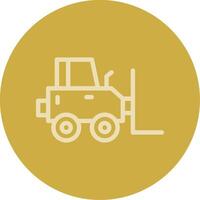 Forklift Line Multi color Icon vector