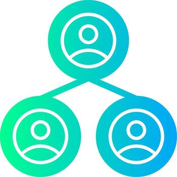 Team Building Solid Multi Gradient Icon vector