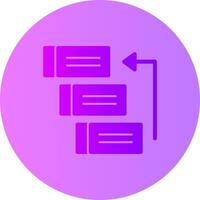 Backlog Gradient Circle Icon vector