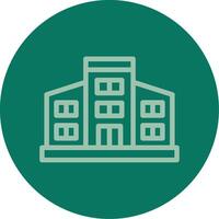 Library Line Multi color Icon vector