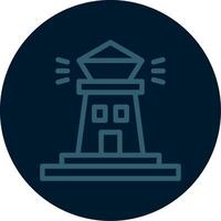 Lighthouse Line Multi color Icon vector