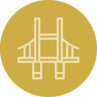 Bridge Line Multi color Icon vector
