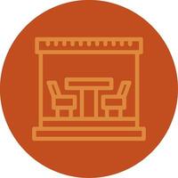 Terrace Line Multi color Icon vector