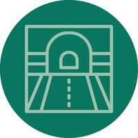 Tunnel Line Multi color Icon vector