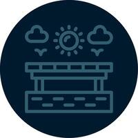 Boardwalk Line Multi color Icon vector