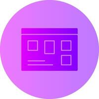 Scrum Board Gradient Circle Icon vector