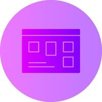 Scrum Board Gradient Circle Icon vector