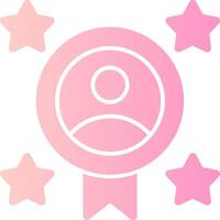 Employee of the Month Solid Multi Gradient Icon vector