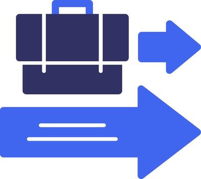 salida entrevista sólido dos color icono vector