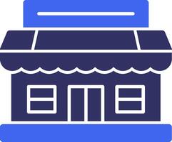 Market Solid Two Color Icon vector