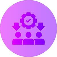 Recruitment Team Gradient Circle Icon vector