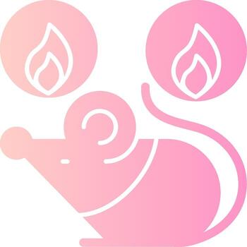 Fire Rat Solid Multi Gradient Icon vector