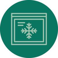 Snowflake Line Multi color Icon vector