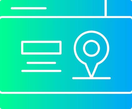 GPS sólido multi degradado icono vector