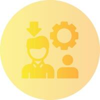 Recruitment Manager Gradient Circle Icon vector