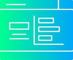 Bar Chart Solid Multi Gradient Icon vector