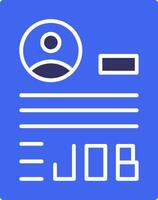 Job Description Solid Two Color Icon vector