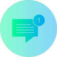 Message Gradient Circle Icon vector