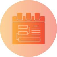 Calendar Gradient Circle Icon vector